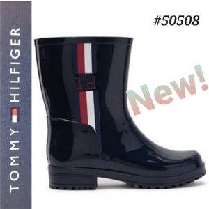 🤍NEW! TOMMY HILFIGER pull-on Rain Boots Size 8M
